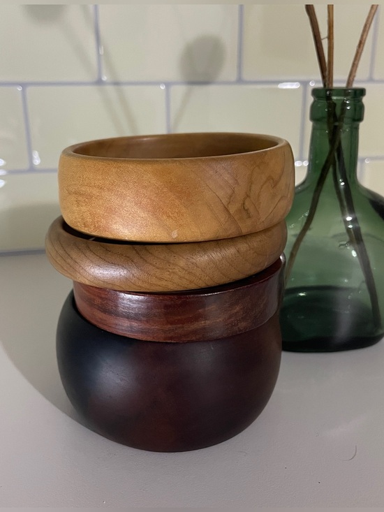Jewelry - 1" wide wooden bangle bracelet - light
